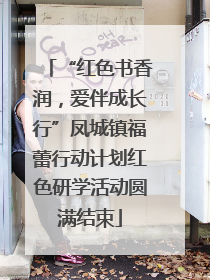 “红色书香润，爱伴成长行”凤城镇福蕾行动计划红色研学活动圆满结束