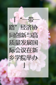 “一带一路”经济协同创新与高质量发展国际会议在新乡学院举办