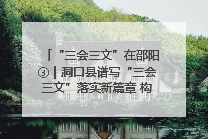 “三会三文”在邵阳③｜洞口县谱写“三会三文”落实新篇章 构建协同联动大格局