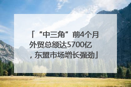 “中三角”前4个月外贸总额达5700亿，东盟市场增长强劲