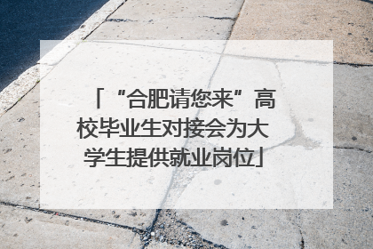 “合肥请您来”高校毕业生对接会为大学生提供就业岗位