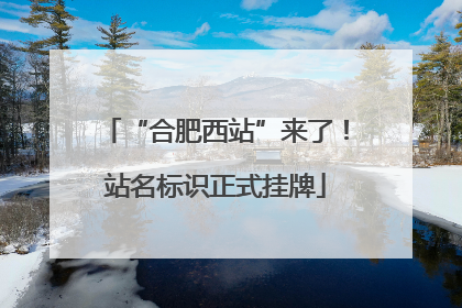 “合肥西站”来了！站名标识正式挂牌