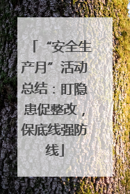 “安全生产月”活动总结：盯隐患促整改，保底线强防线