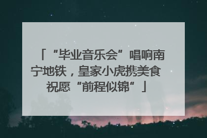 “毕业音乐会”唱响南宁地铁，皇家小虎携美食祝愿“前程似锦”