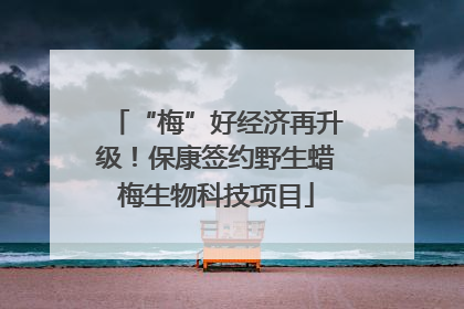 “梅”好经济再升级！保康签约野生蜡梅生物科技项目