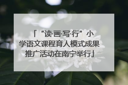 “读·画·写·行”小学语文课程育人模式成果推广活动在南宁举行