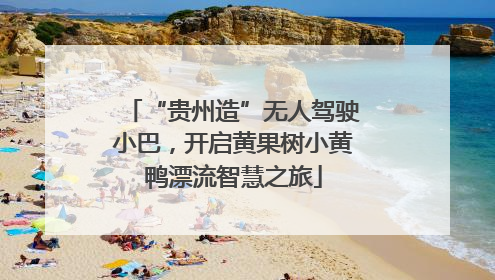 “贵州造”无人驾驶小巴，开启黄果树小黄鸭漂流智慧之旅