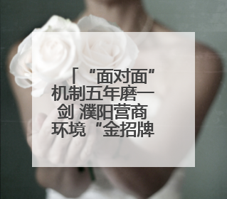 “面对面”机制五年磨一剑 濮阳营商环境“金招牌”这样炼成