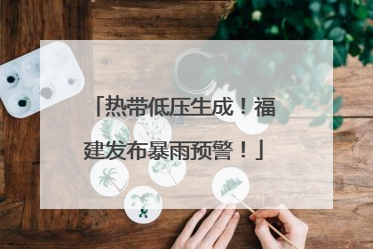 热带低压生成！福建发布暴雨预警！