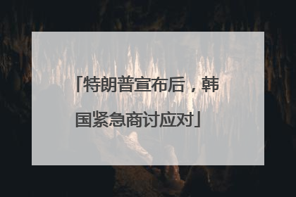 特朗普宣布后，韩国紧急商讨应对