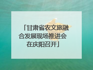 甘肃省农文旅融合发展现场推进会在庆阳召开