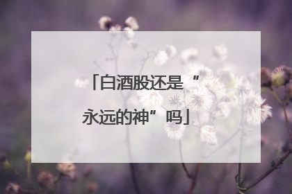 白酒股还是“永远的神”吗