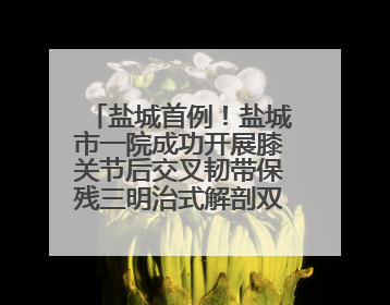 盐城首例！盐城市一院成功开展膝关节后交叉韧带保残三明治式解剖双束重建术