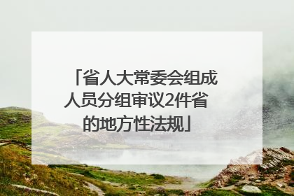 省人大常委会组成人员分组审议2件省的地方性法规
