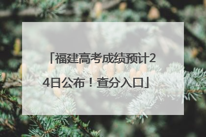 福建高考成绩预计24日公布！查分入口