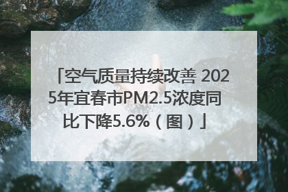 空气质量持续改善 2025年宜春市PM2.5浓度同比下降5.6%（图）