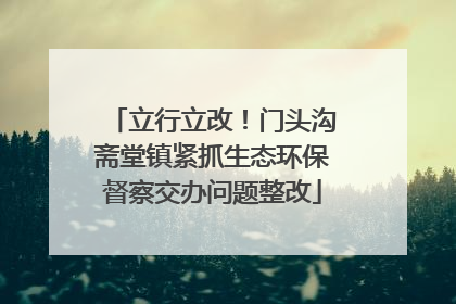 立行立改！门头沟斋堂镇紧抓生态环保督察交办问题整改