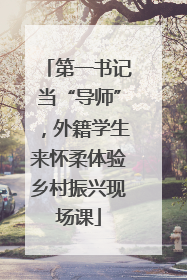 第一书记当“导师”，外籍学生来怀柔体验乡村振兴现场课