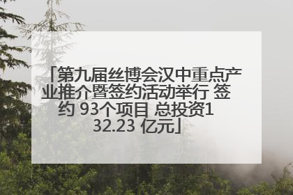 第九届丝博会汉中重点产业推介暨签约活动举行 签约 93个项目 总投资132.23 亿元