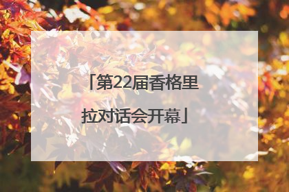 第22届香格里拉对话会开幕