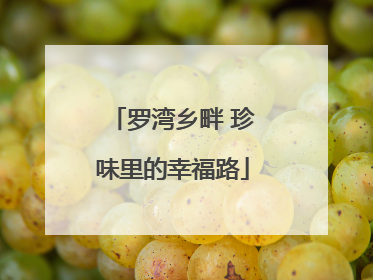 罗湾乡畔 珍味里的幸福路