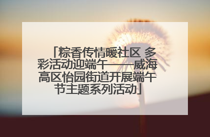 粽香传情暖社区 多彩活动迎端午——威海高区怡园街道开展端午节主题系列活动