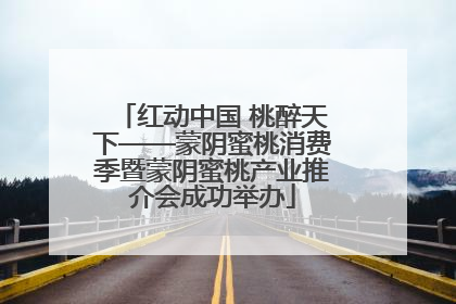 红动中国 桃醉天下——蒙阴蜜桃消费季暨蒙阴蜜桃产业推介会成功举办