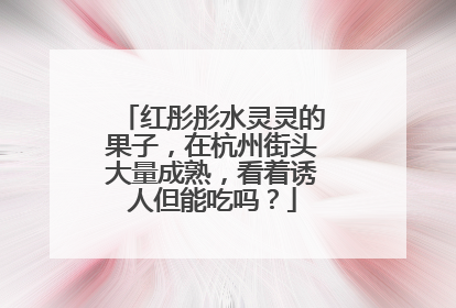 红彤彤水灵灵的果子，在杭州街头大量成熟，看着诱人但能吃吗？