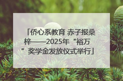 侨心系教育 赤子报桑梓——2025年“裕万”奖学金发放仪式举行