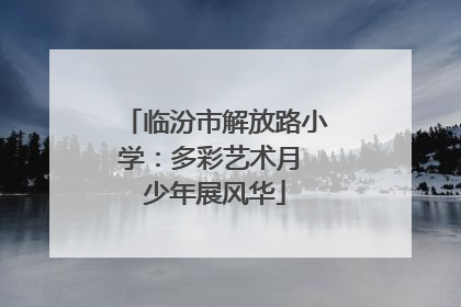 临汾市解放路小学：多彩艺术月 少年展风华