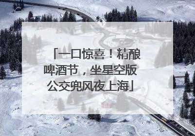 一口惊喜！精酿啤酒节，坐星空版公交兜风夜上海