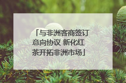 与非洲客商签订意向协议 新化红茶开拓非洲市场