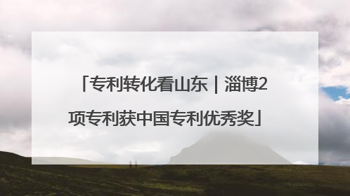 专利转化看山东｜淄博2项专利获中国专利优秀奖