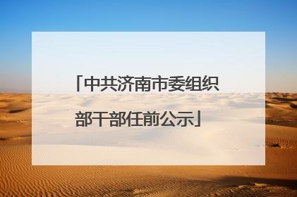 中共济南市委组织部干部任前公示