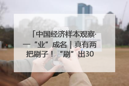 中国经济样本观察·一“业”成名｜真有两把刷子！“刷”出30亿级“颜值经济”
