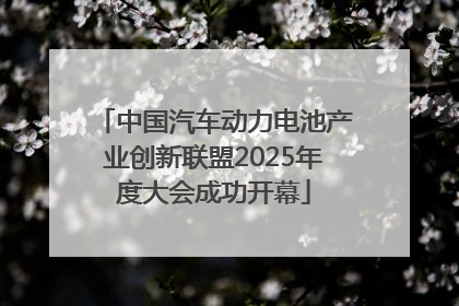 中国汽车动力电池产业创新联盟2025年度大会成功开幕