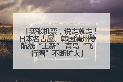 买张机票，说走就走！日本名古屋、韩国清州等航线“上新” 青岛“飞行圈”不断扩大