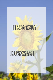 以演促防 以练备战