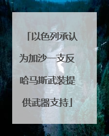 以色列承认为加沙一支反哈马斯武装提供武器支持