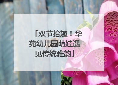 双节拾趣！华苑幼儿园萌娃遇见传统雅韵