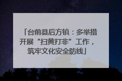 台前县后方镇：多举措开展“扫黄打非”工作，筑牢文化安全防线