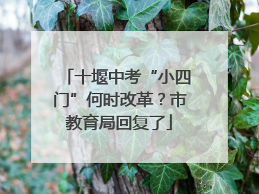 十堰中考“小四门”何时改革？市教育局回复了