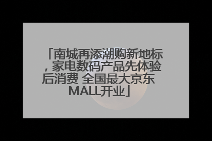 南城再添潮购新地标，家电数码产品先体验后消费 全国最大京东MALL开业