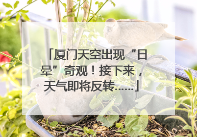 厦门天空出现“日晕”奇观！接下来，天气即将反转……