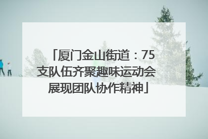 厦门金山街道：75支队伍齐聚趣味运动会 展现团队协作精神