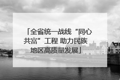 全省统一战线“同心共富”工程 助力民族地区高质量发展