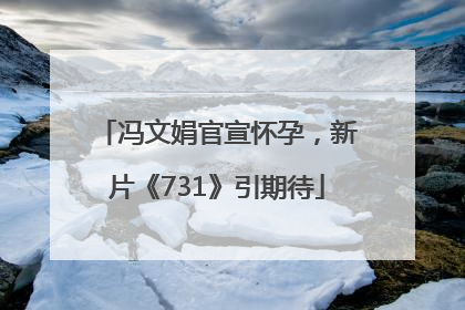 冯文娟官宣怀孕，新片《731》引期待