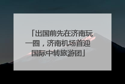 出国前先在济南玩一圈，济南机场首迎国际中转旅游团