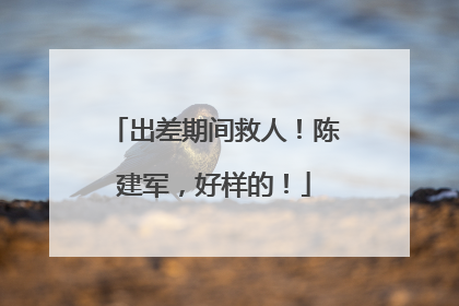 出差期间救人！陈建军，好样的！
