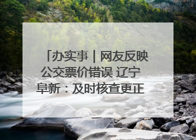 办实事｜网友反映公交票价错误 辽宁阜新：及时核查更正 加强实时巡检